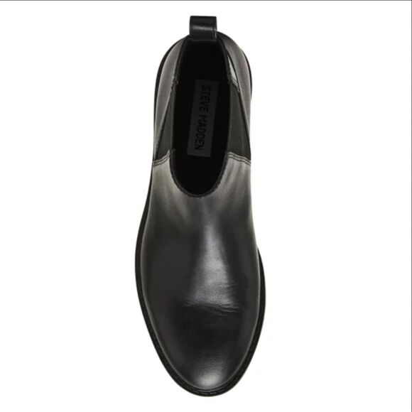 Steve Madden Ladies' Short Boot Authentic with Box Lorali Black Leat Size 9 (2) - Picture 3 of 7